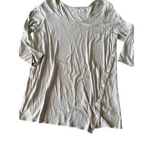 JJILL PURE JILL ASYMMETRIC BUTTON TUNIC size M medium